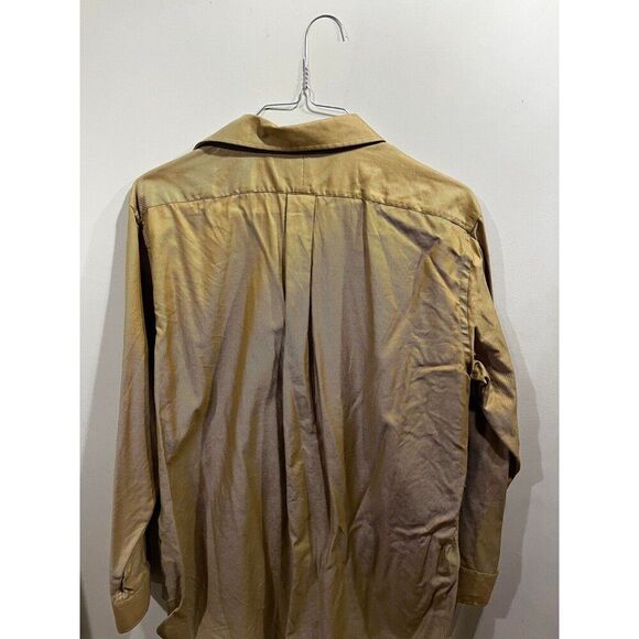 Kenneth Roberts Platinum Button Up Dress Shirt Mens 16 1/2 32/33 Tan - Picture 6 of 8